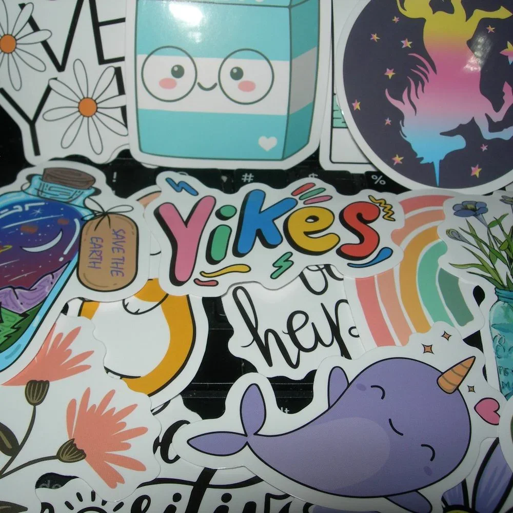 3/$15 - NEW (10 Count) VARIETY PACK OF VINYL STICKERS Waterproof Stickers 2-3 in - Picture 2 of 12